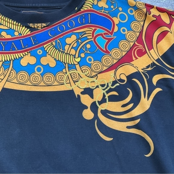 COOGI/Royal COOGI Black and Multicolor Dashiki Style Tee XXXL T27 - Picture 8 of 13